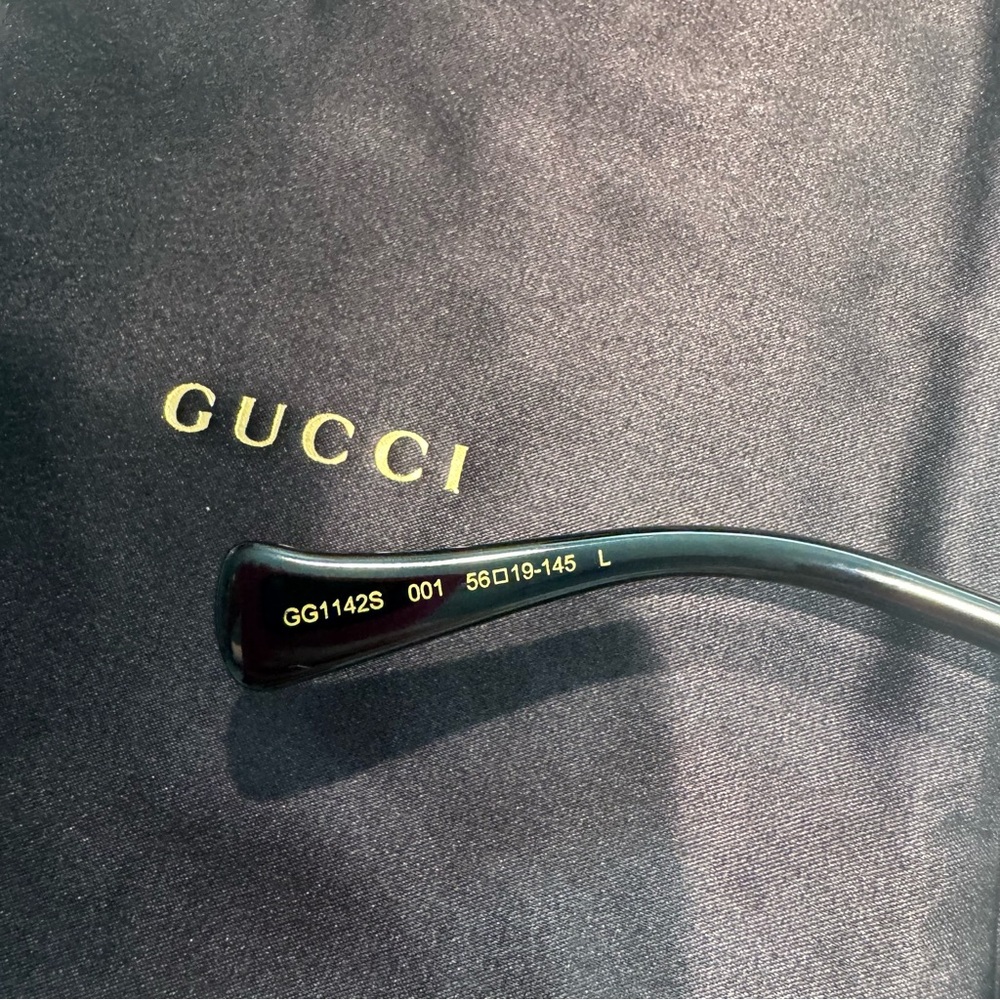 Gucci GG1142S Gold and Black Round Sunglasses women GG - Picture 12 of 16